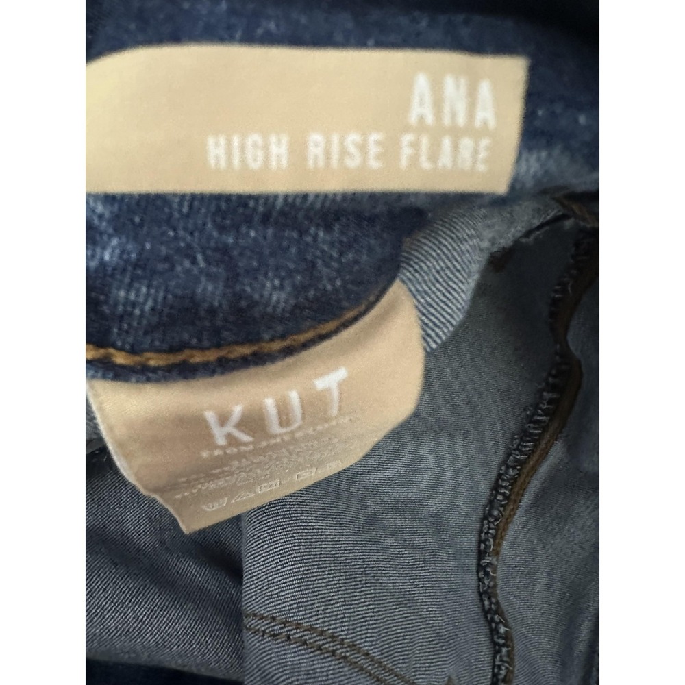 Kut From The Kloth Jeans Womens 22W Blue Ana High Rise Flare Stretch Denim - Picture 4 of 10